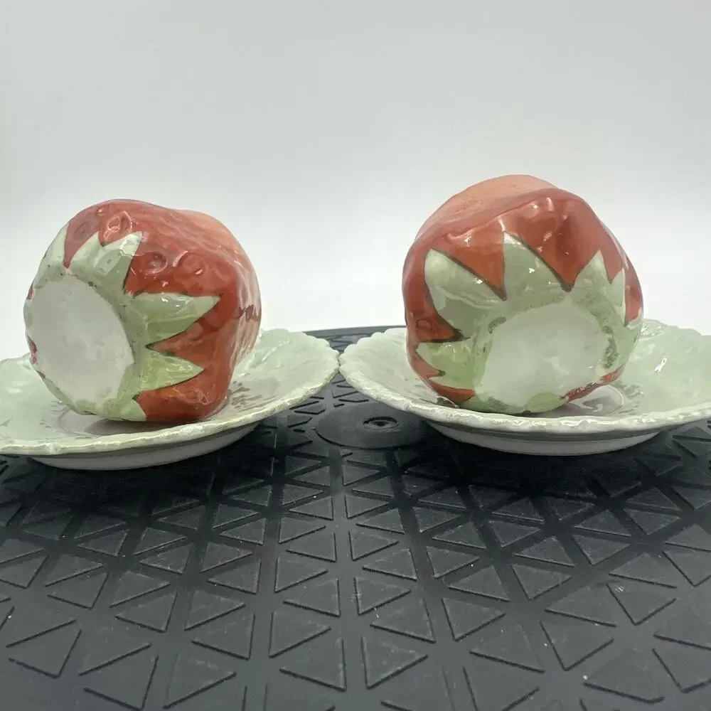 Set Of 2 Vintage Strawberry Demitasse Cup and Saucer